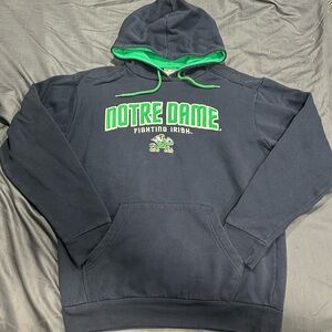 Knights Apparel Notre Dame Fighting Irish Navy Embroidered Sweatshirt/Hoodie